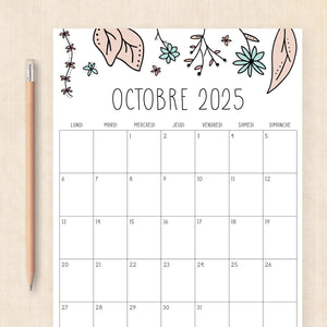 calendrier 2025 à imprimer