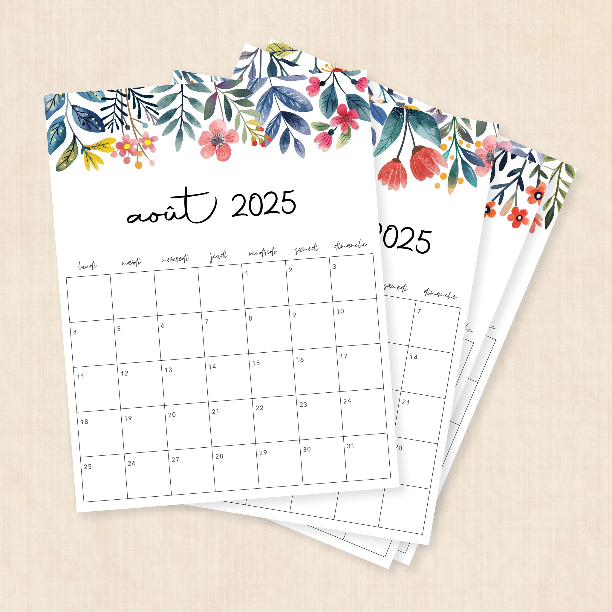 calendrier 2025 à imprimer