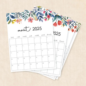 calendrier 2025 à imprimer