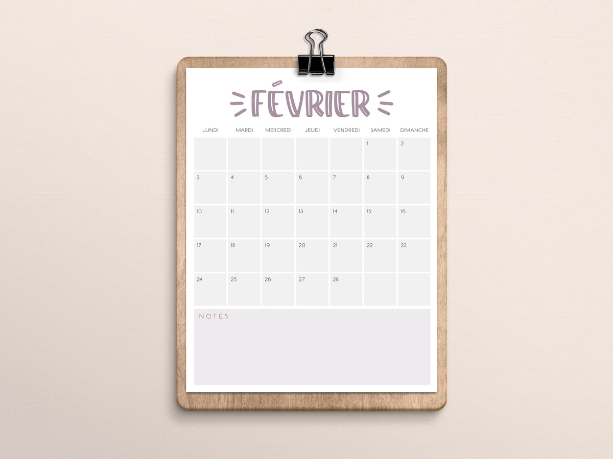 calendrier 2025