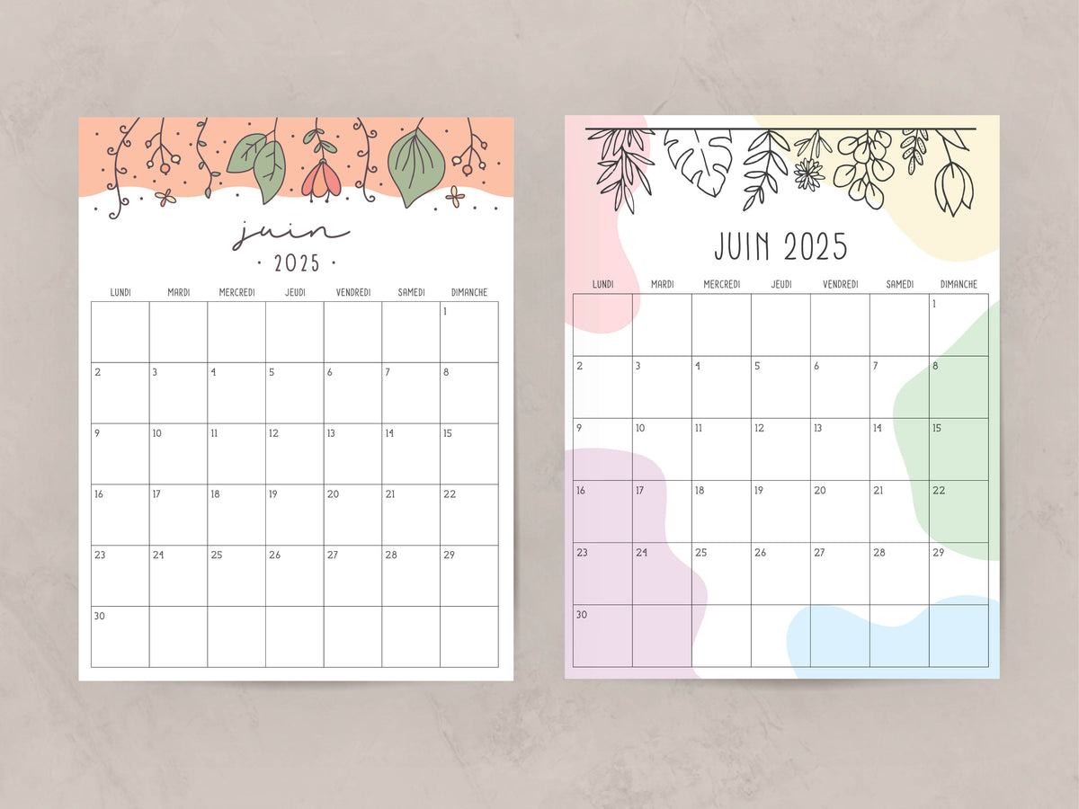 calendrier 2025