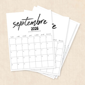 calendrier 2026 à imprimer