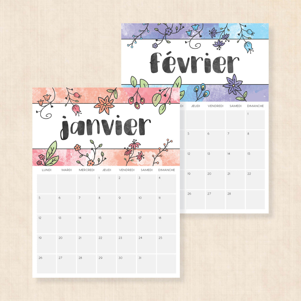 calendrier 2026 à imprimer