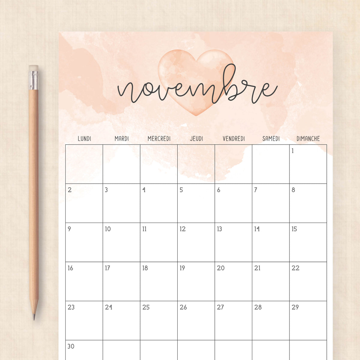 calendrier 2026 à imprimer