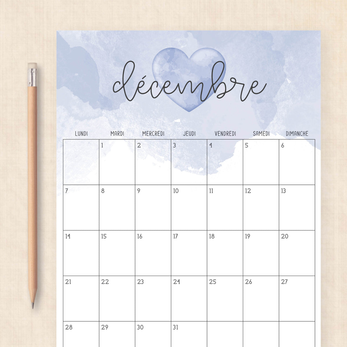 calendrier 2026 à imprimer