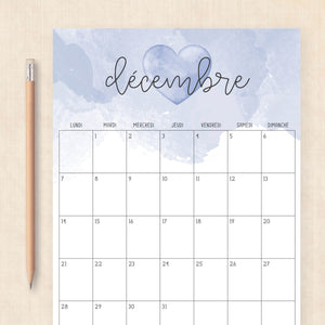 calendrier 2026 à imprimer