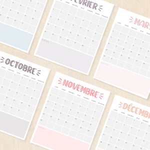 calendrier 2026 à imprimer
