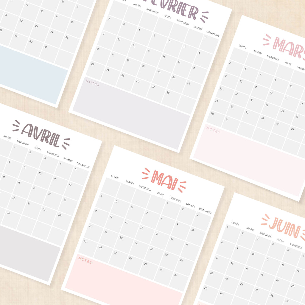 calendrier 2026 à imprimer