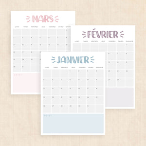 calendrier 2026 à imprimer