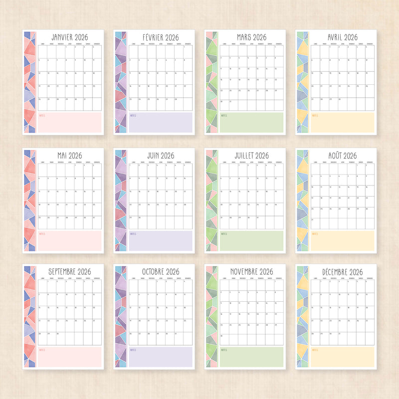 calendrier 2026 à imprimer