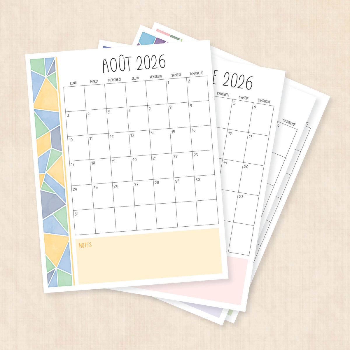 calendrier 2026 à imprimer