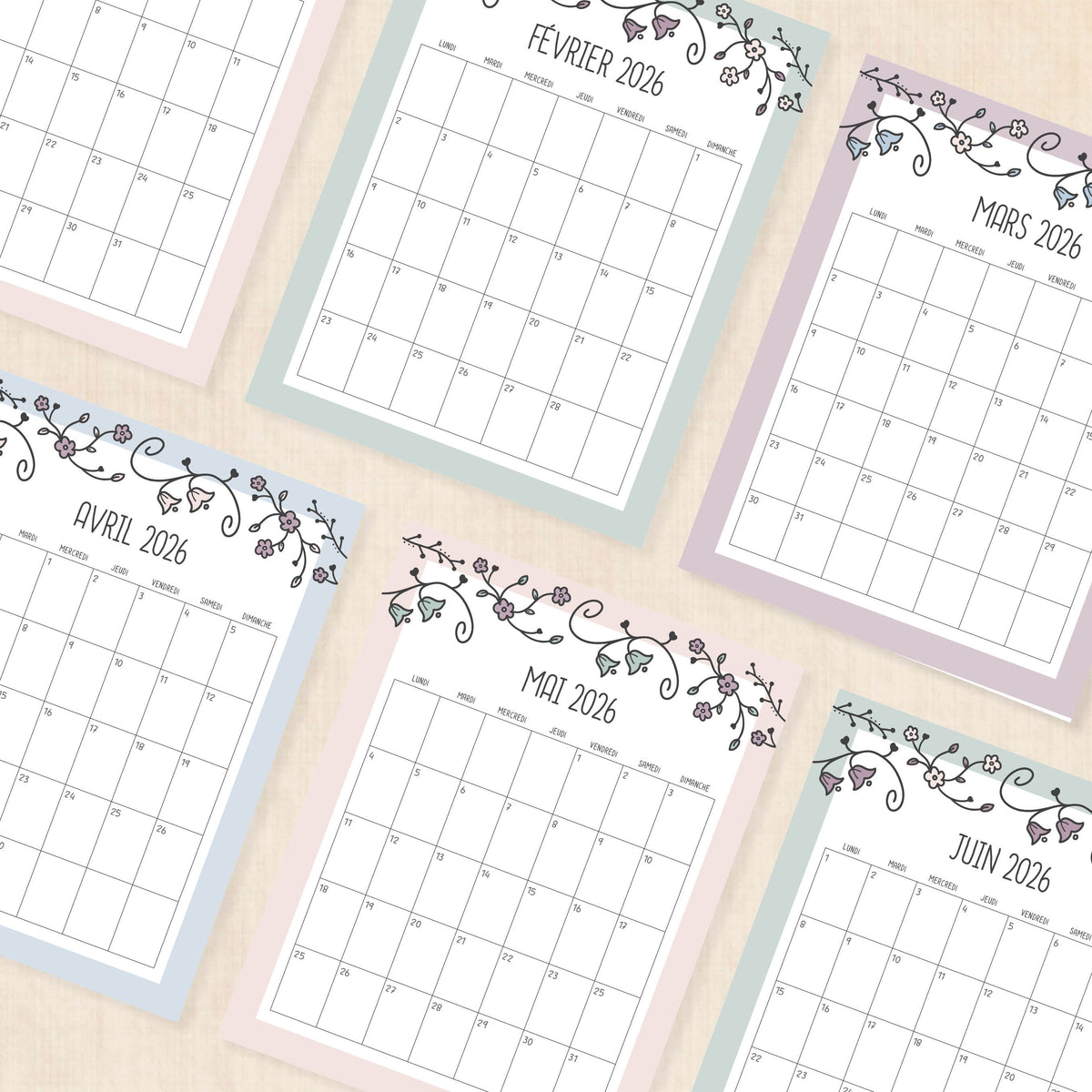 calendrier 2026 à imprimer
