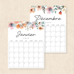 calendrier 2026 à imprimer