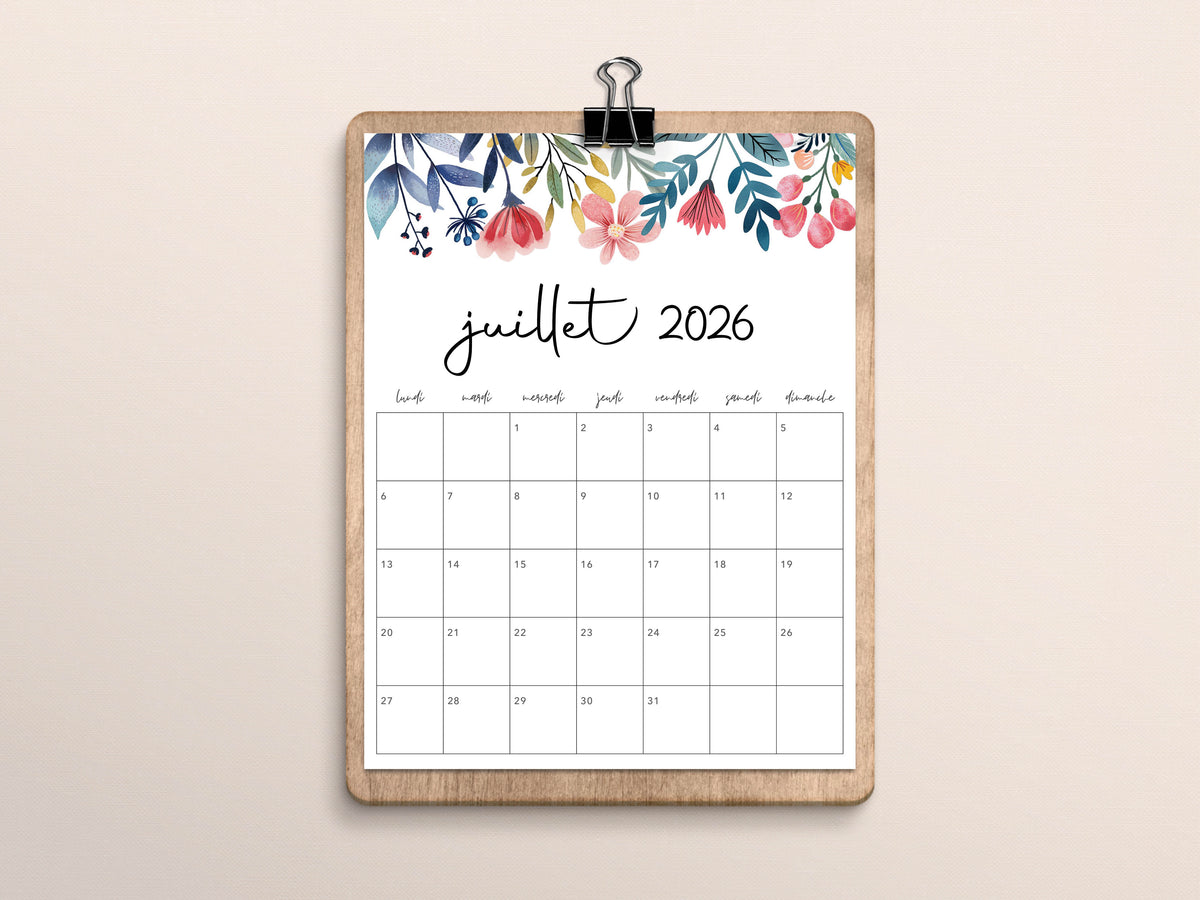 calendrier 2026