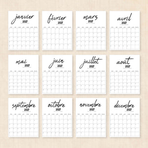 calendrier 2027 à imprimer