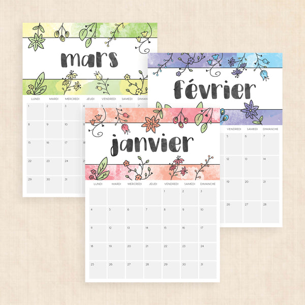 calendrier 2027 à imprimer