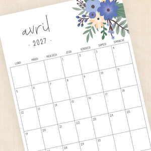 calendrier 2027 à imprimer