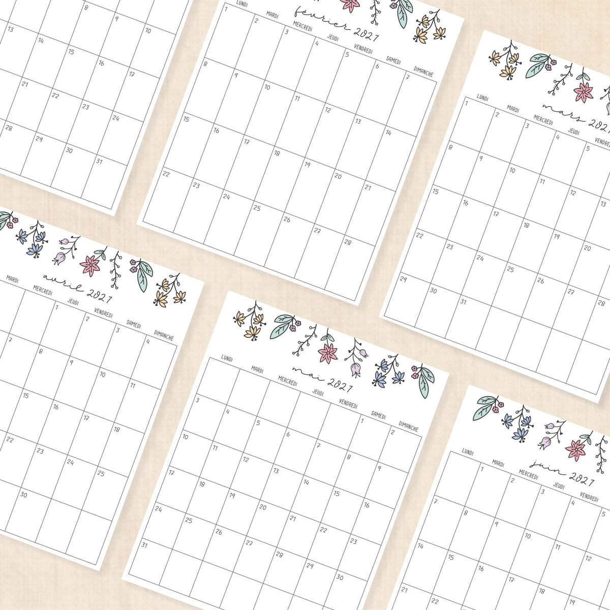 calendrier 2027 à imprimer