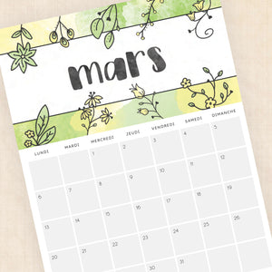 calendrier 2028 à imprimer