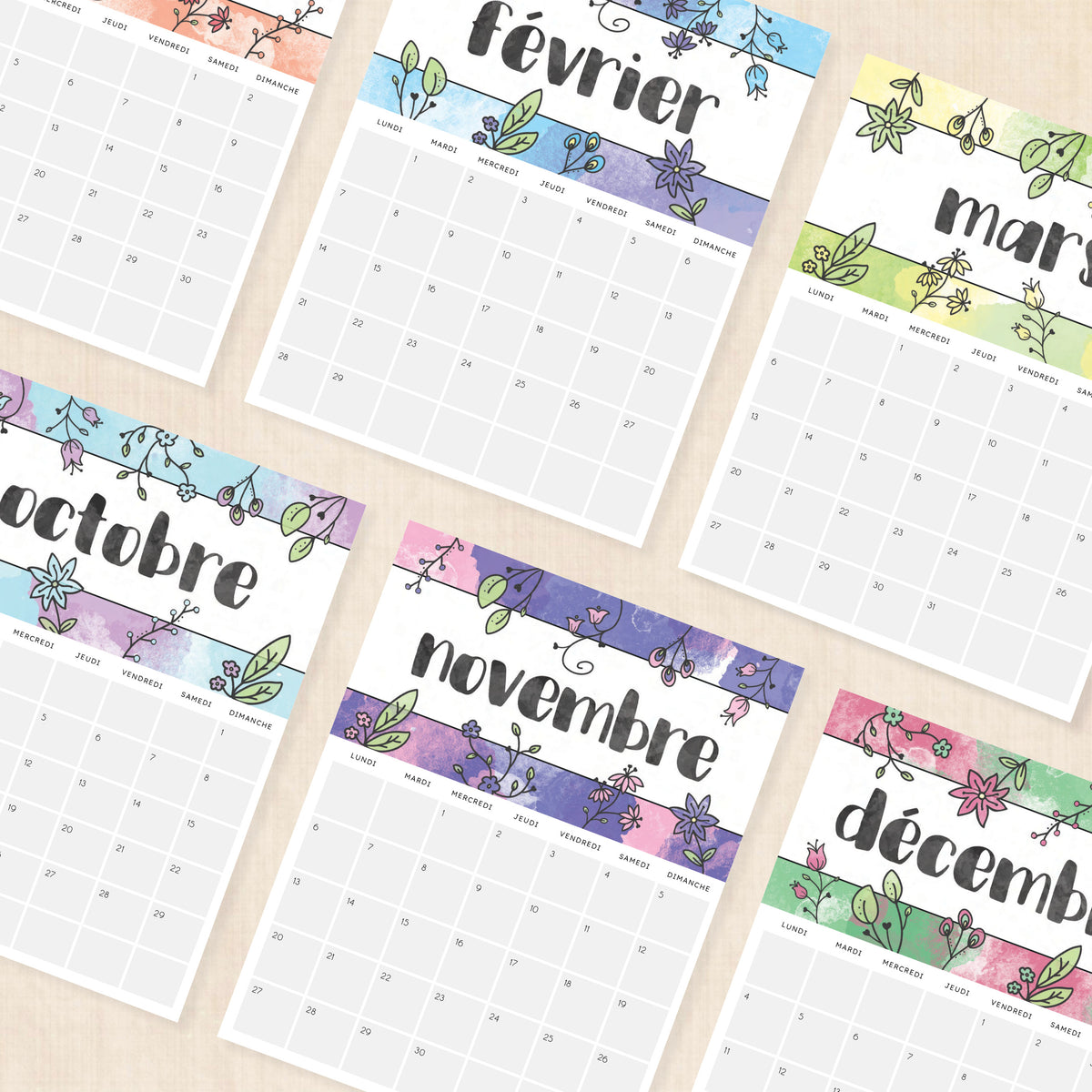 calendrier 2028 à imprimer