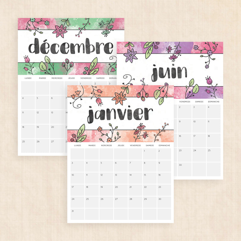 calendrier 2028 à imprimer