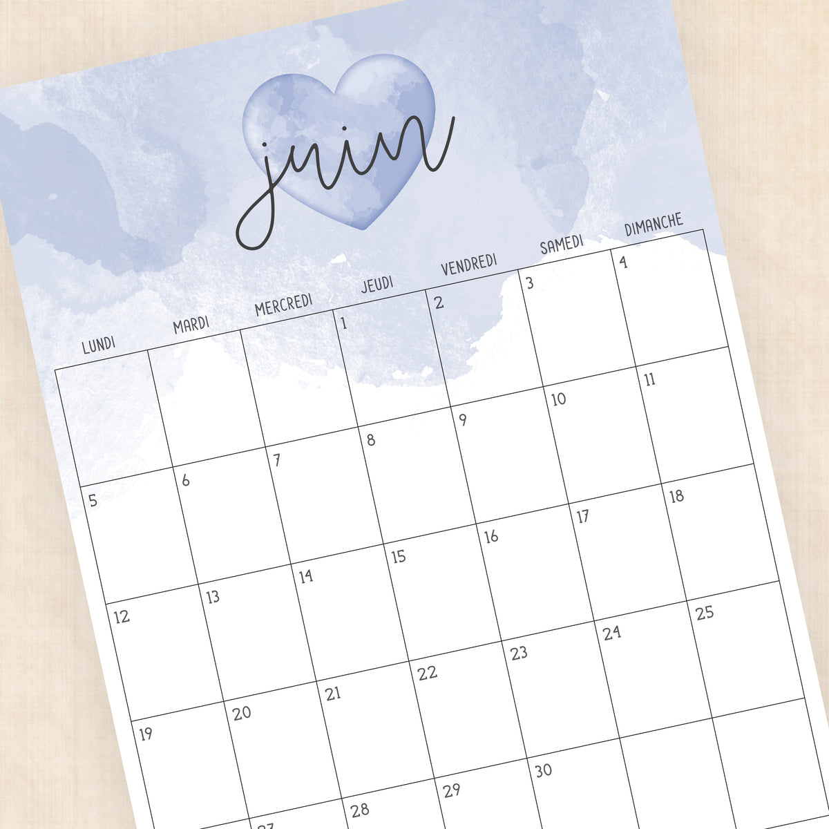 calendrier 2028 à imprimer