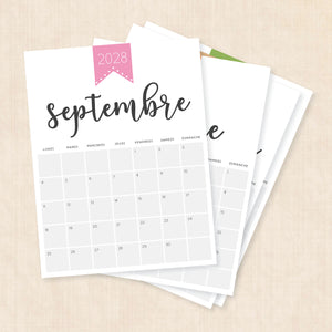 calendrier 2028 à imprimer