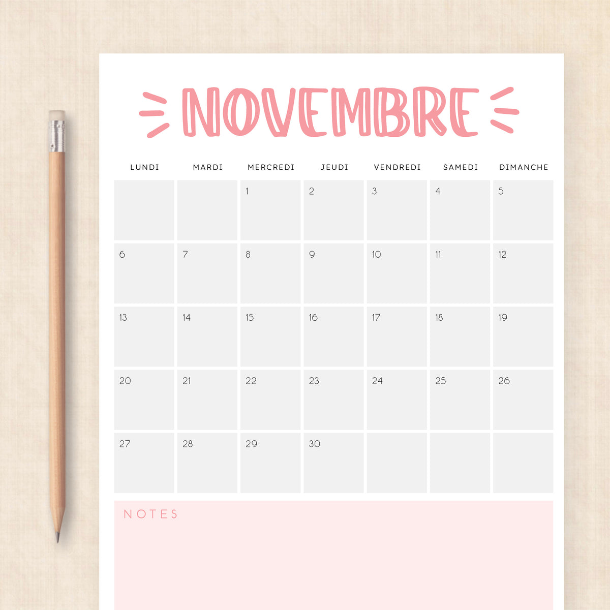calendrier 2028 à imprimer