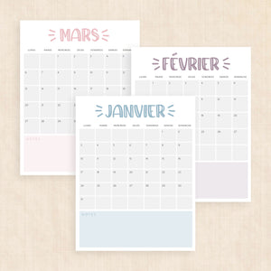 calendrier 2028 à imprimer