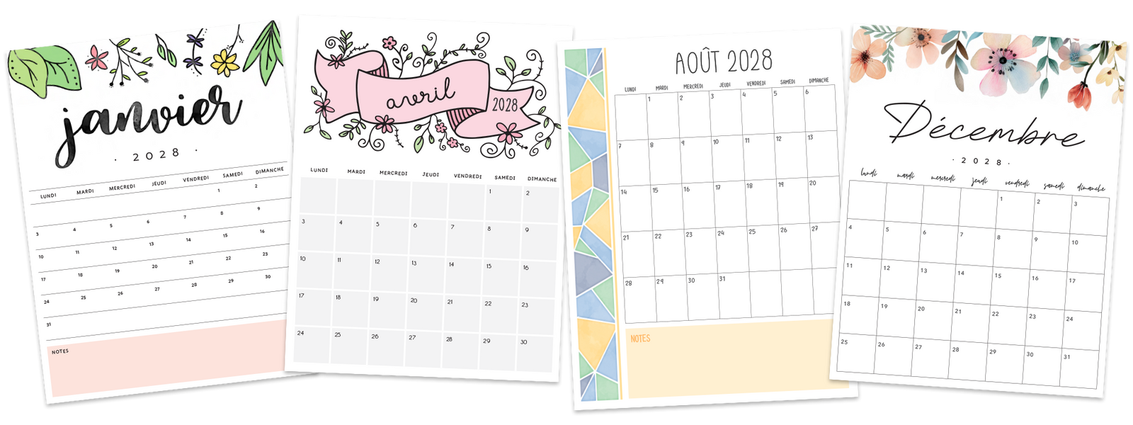 calendrier 2028