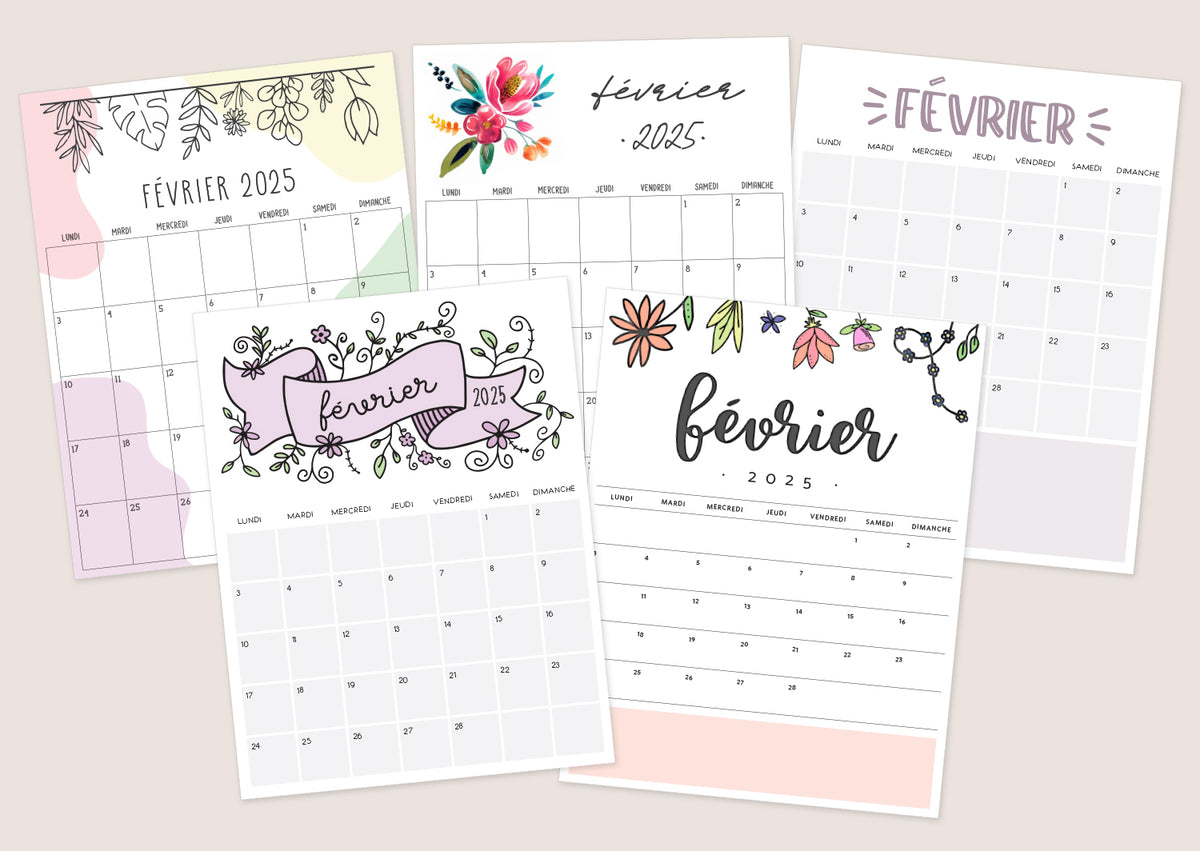calendrier février 2025