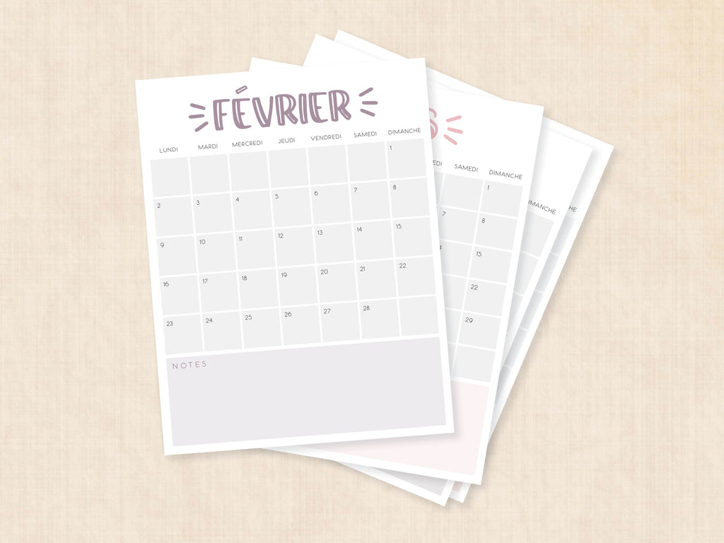 calendrier février 2026
