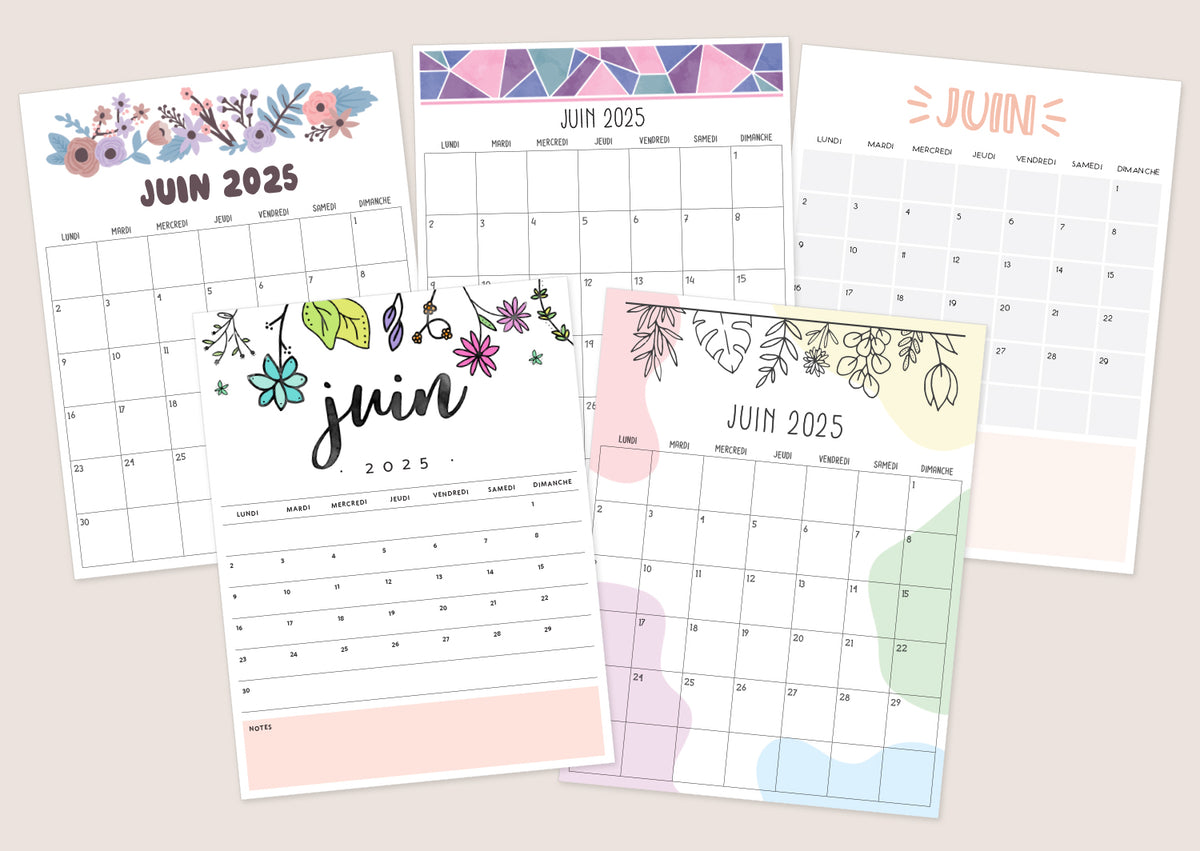 calendrier juin 2025