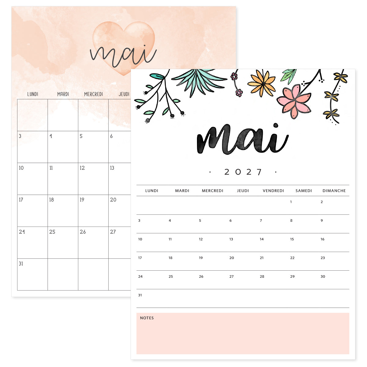 calendrier mai 2027