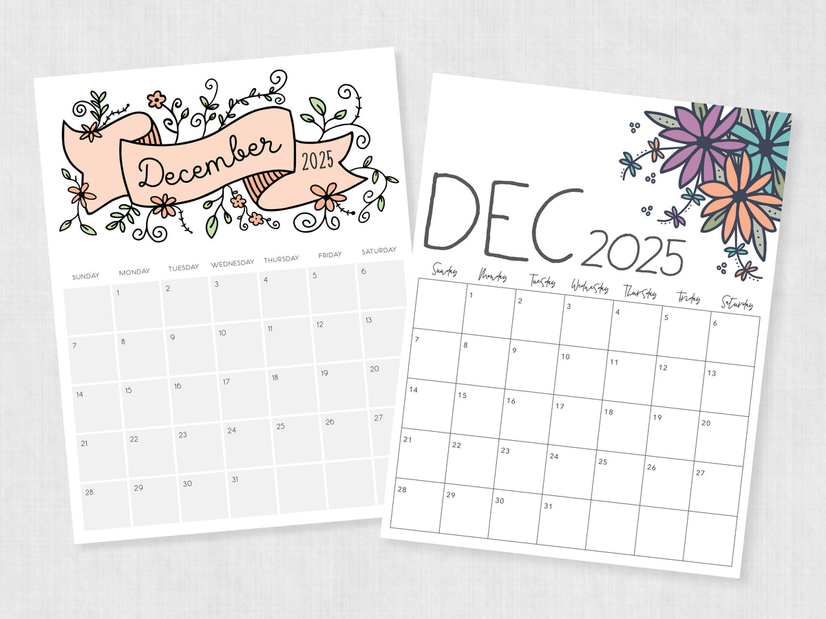 december 2025 calendar