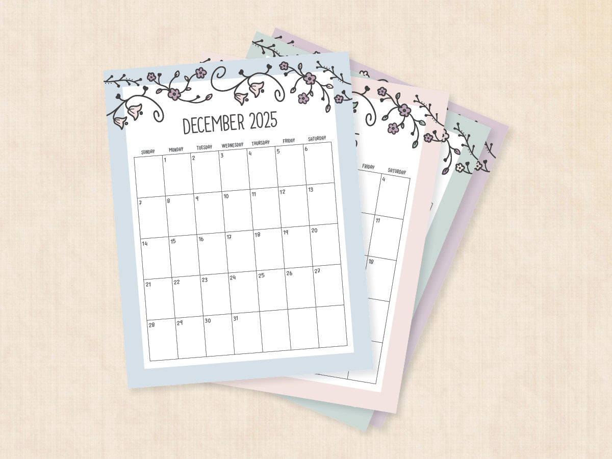 december 2025 calendar printable