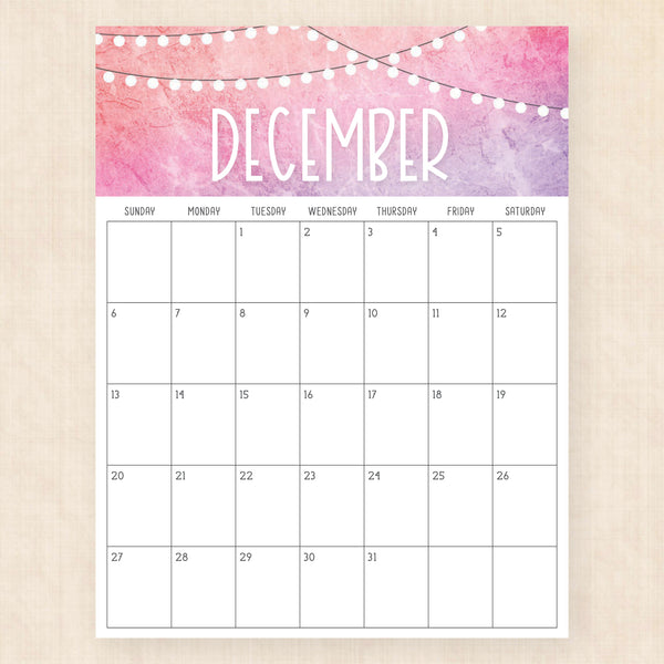 december 2026 calendar twilight twist