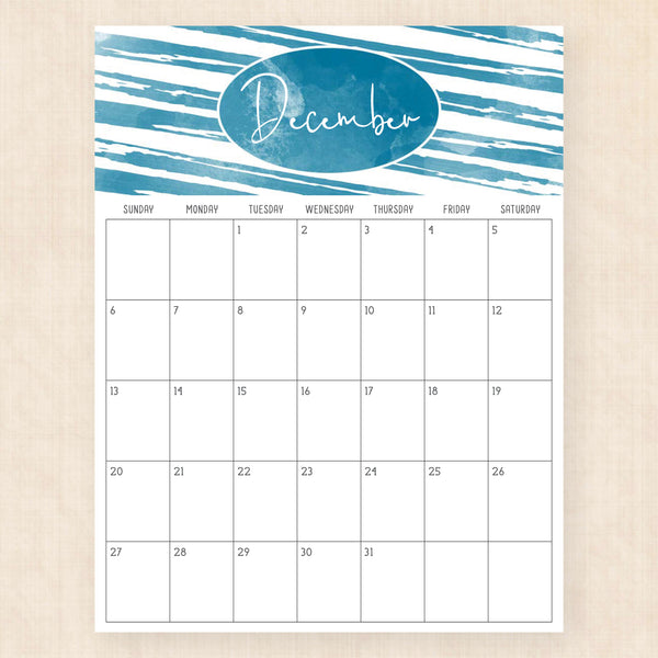 december 2026 calendar pattern parade