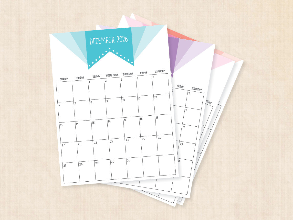 december 2026 calendar printable