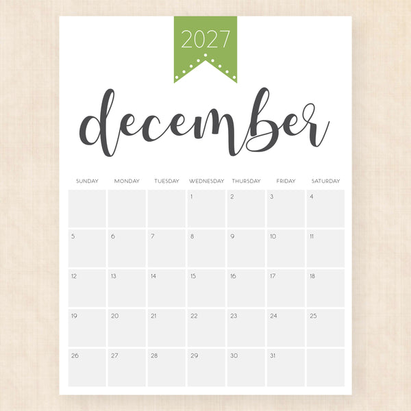 december 2027 calendar polished pride