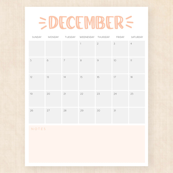 december 2027 calendar sassy splash