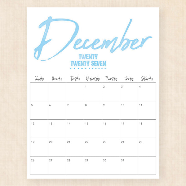 december 2027 calendar jazzy jewels