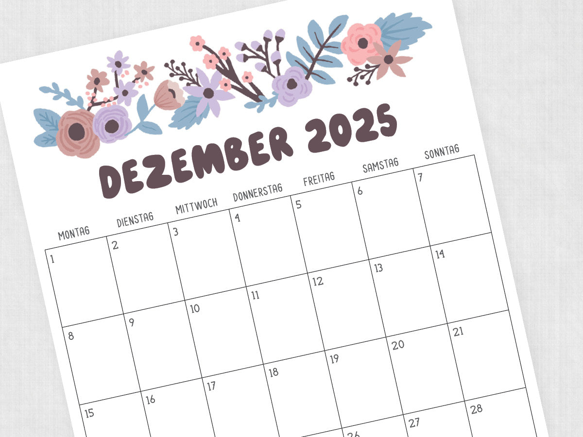 dezember 2025 kalendervorlage