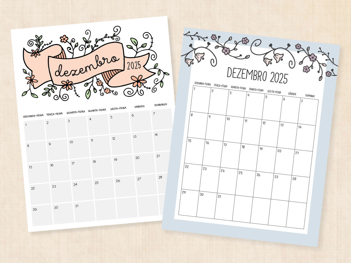dezembro 2025 calendário planner