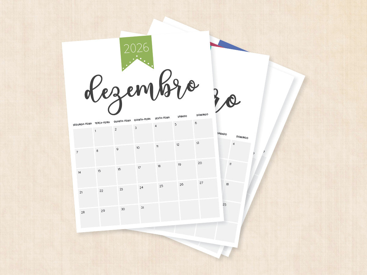 dezembro 2026 calendário modelo