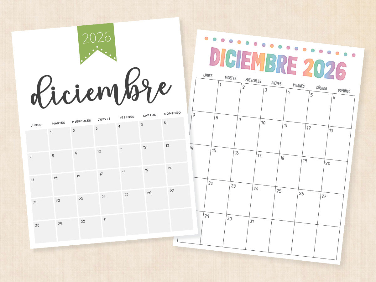 diciembre 2026 calendario pdf