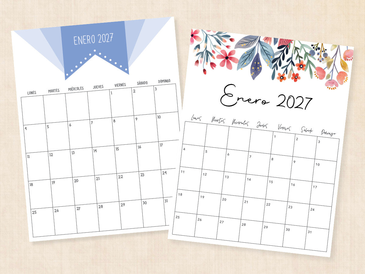 enero 2027 calendario pdf