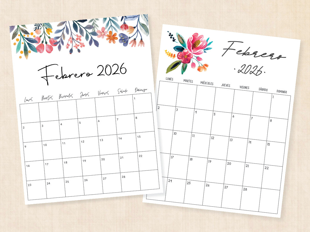 febrero 2026 calendario pdf