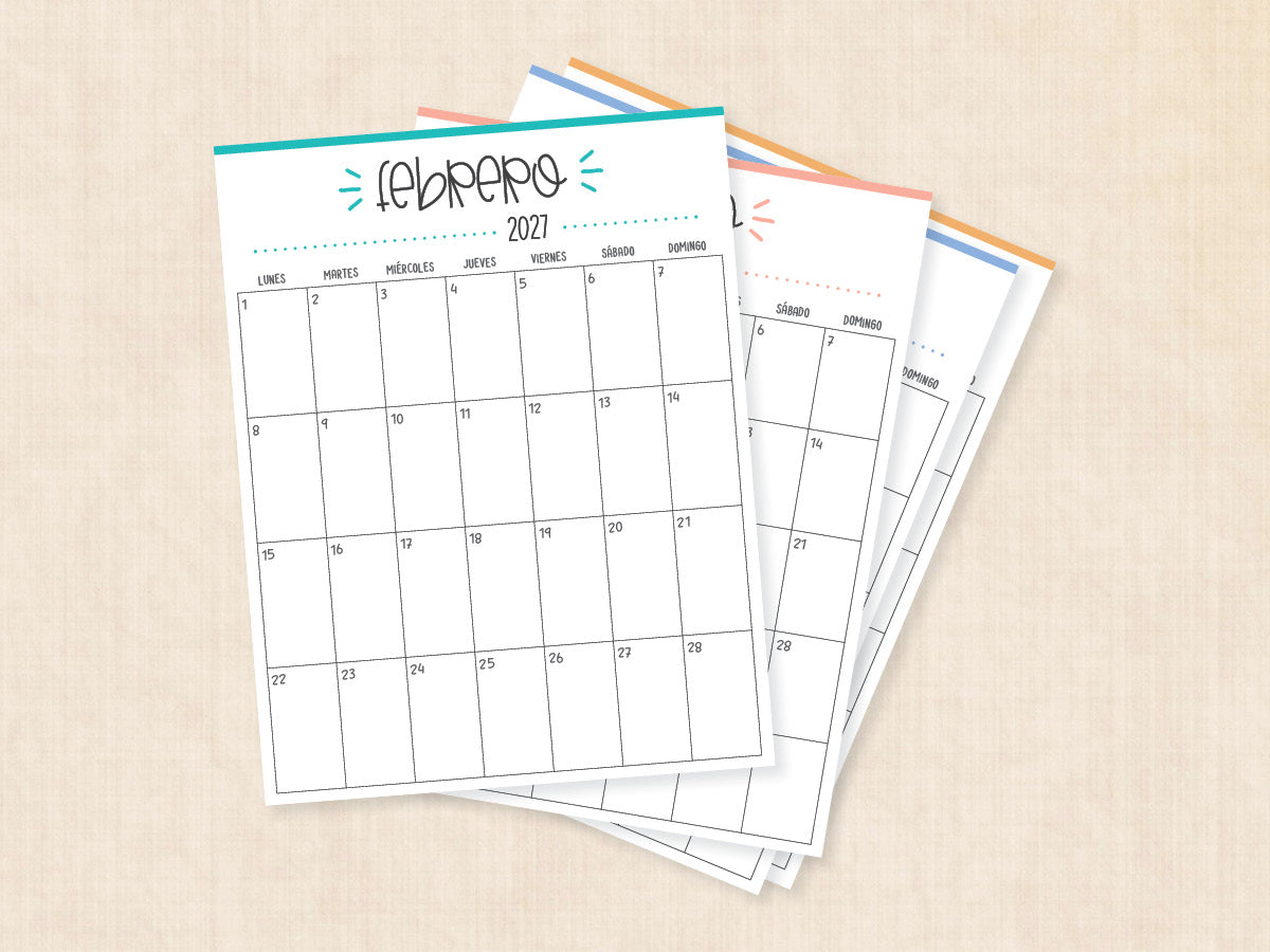 febrero 2027 calendario