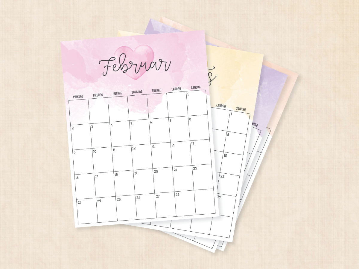 februar 2026 kalender dansk